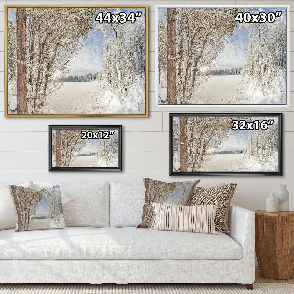 Lake Winter Woods  Wall Art