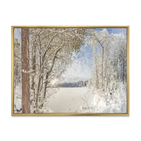 Lake Winter Woods  Wall Art