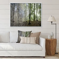 Green Morning Forest Panorama  Canvas Art Print