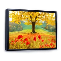 Beautiful Autumn Yellow Tree  Wall Art