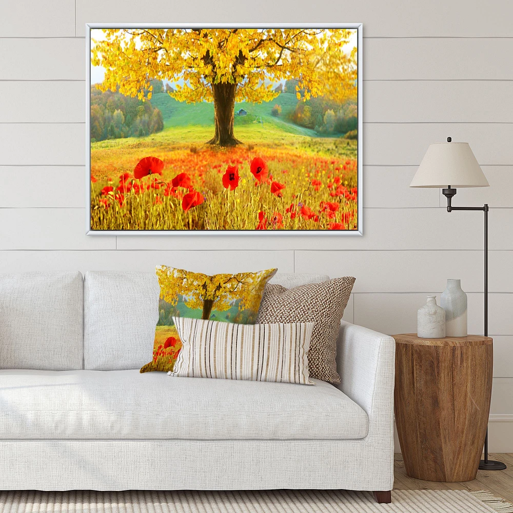 Beautiful Autumn Yellow Tree  Wall Art