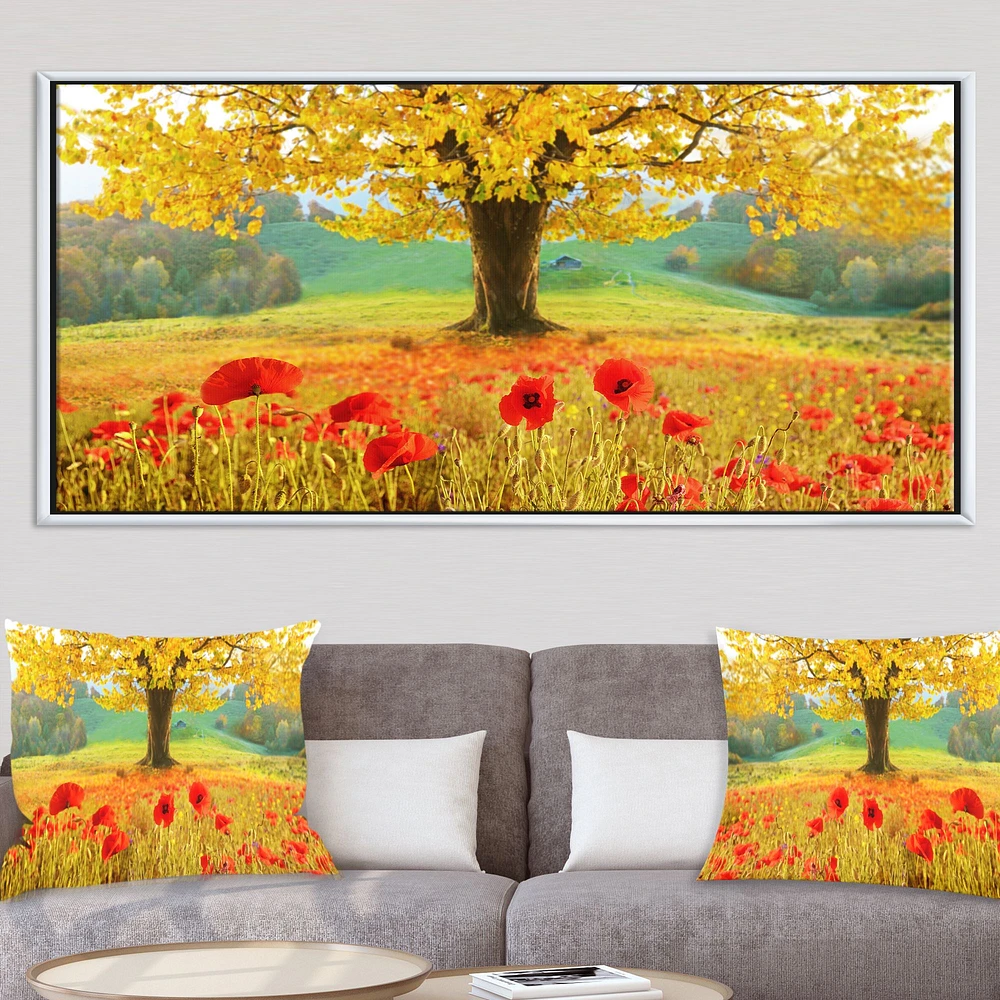 Beautiful Autumn Yellow Tree  Wall Art