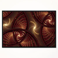 Brown Symmetrical Fractal Pattern  Wall Art