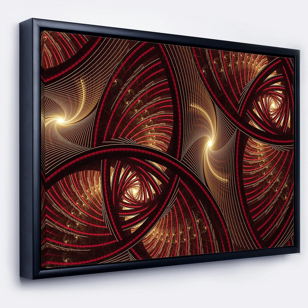 Brown Symmetrical Fractal Pattern  Wall Art