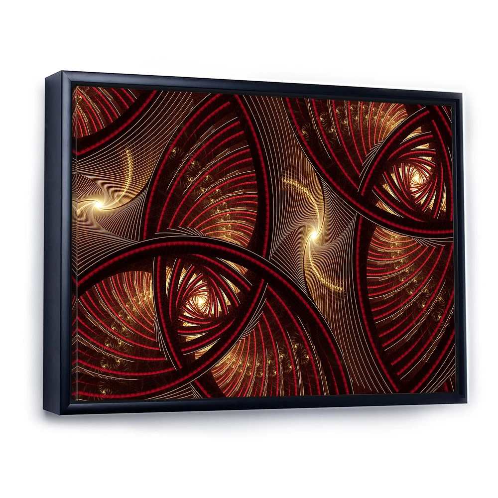 Brown Symmetrical Fractal Pattern  Wall Art