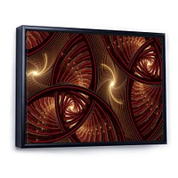 Brown Symmetrical Fractal Pattern  Wall Art