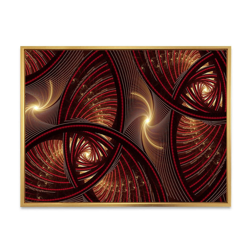 Brown Symmetrical Fractal Pattern  Wall Art