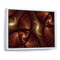 Brown Symmetrical Fractal Pattern  Wall Art