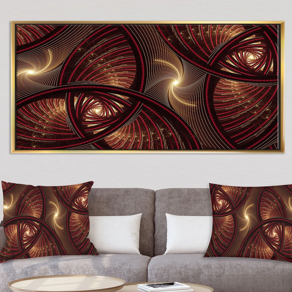 Brown Symmetrical Fractal Pattern  Wall Art