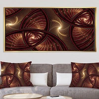 Brown Symmetrical Fractal Pattern  Wall Art