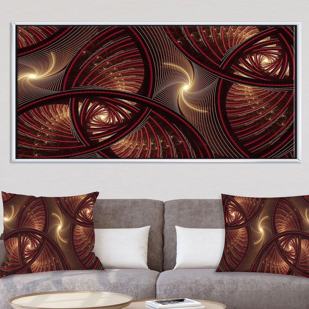 Brown Symmetrical Fractal Pattern  Wall Art