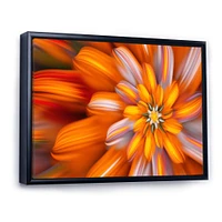 Massive Orange Fractal Flower  Canvas Art Print