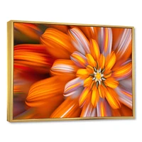 Massive Orange Fractal Flower  Canvas Art Print