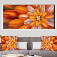 Massive Orange Fractal Flower  Canvas Art Print