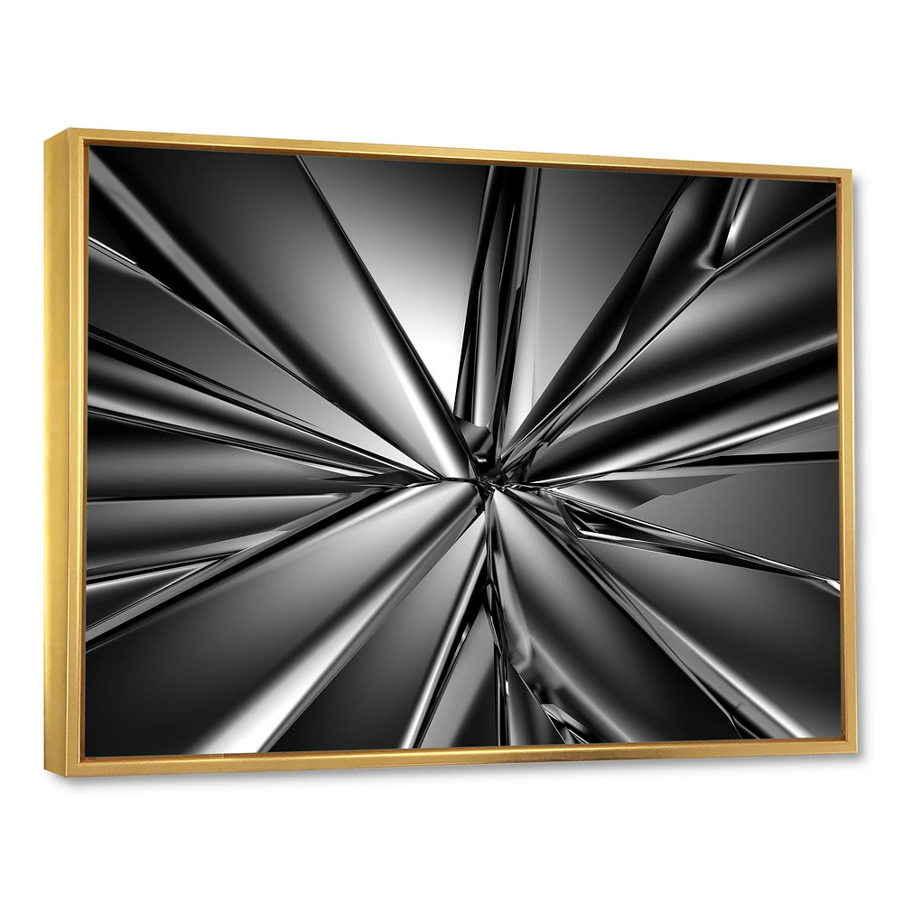 Futuristic Crystal Background  Canvas Art Print