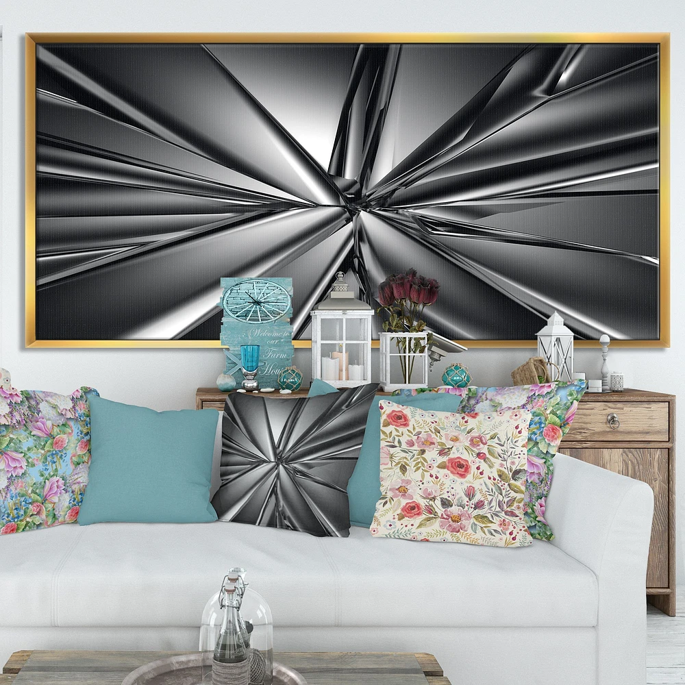 Futuristic Crystal Background  Canvas Art Print