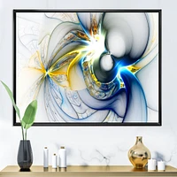 Shining Multi Colored Plasma  Wall Art Canvas