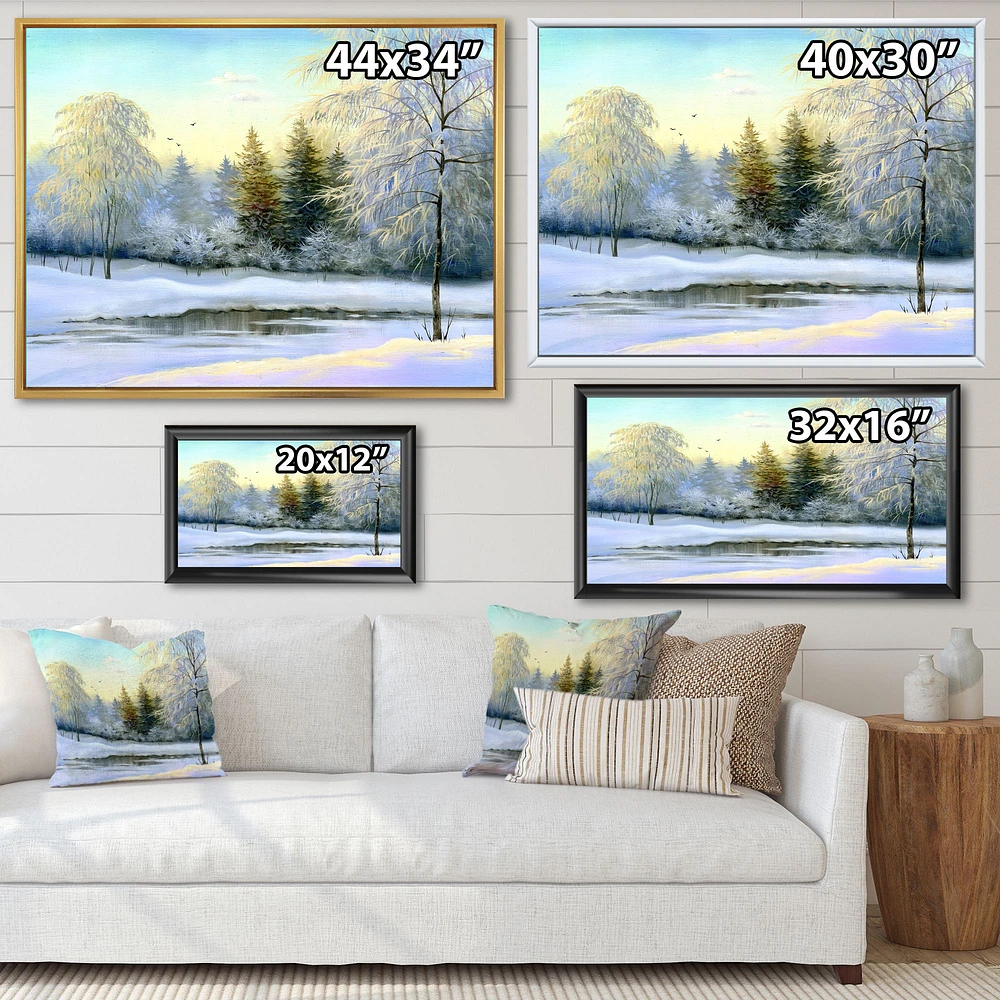 Toile « Beautiful Scenery Winter Forest »