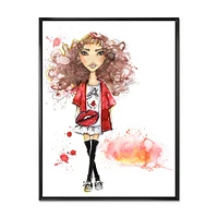 Fashionable Teenage girl  Wall Art