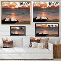 Open Bible Cloudy Sunset  Wall Art