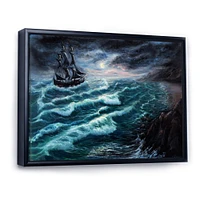 Toile « Pirate Ship Under Stormy Cloud