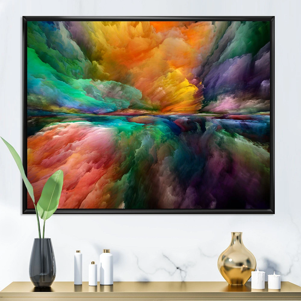 Colorful and Dark Gradient Clouds  Canvas Wall Art Print