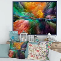 Colorful and Dark Gradient Clouds  Canvas Wall Art Print