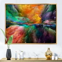 Colorful and Dark Gradient Clouds  Canvas Wall Art Print