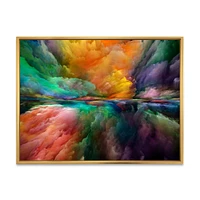 Colorful and Dark Gradient Clouds  Canvas Wall Art Print