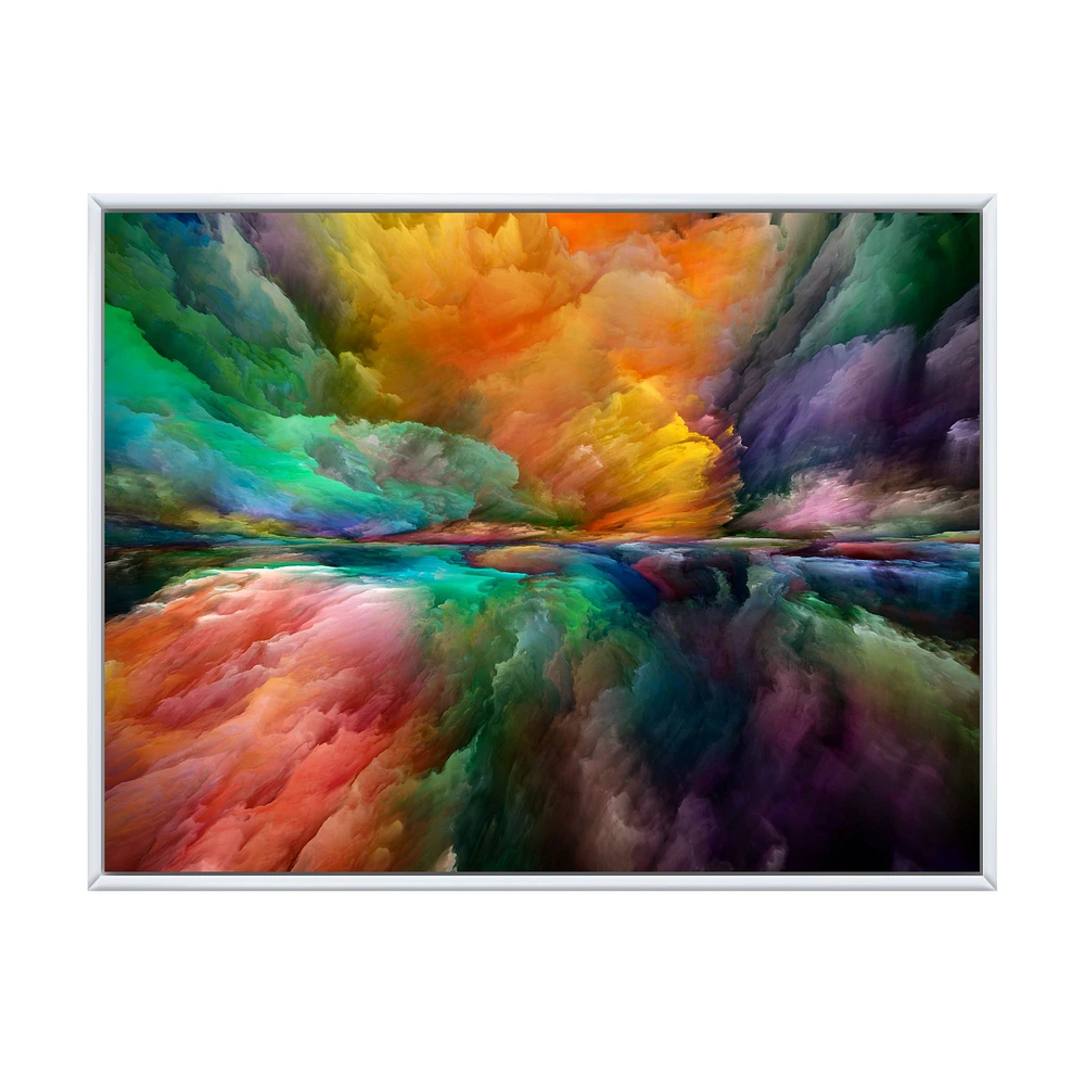 Colorful and Dark Gradient Clouds  Canvas Wall Art Print