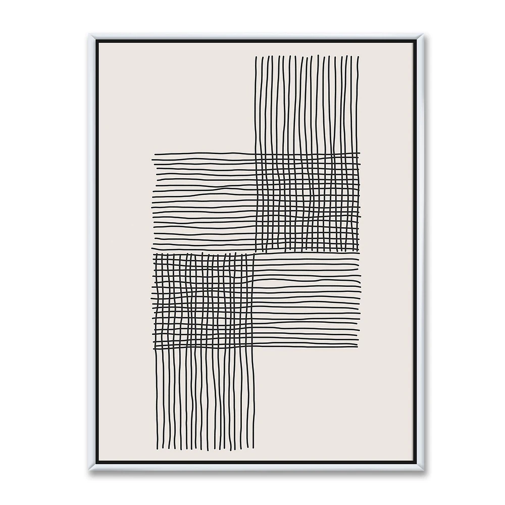 Toile « Minimal Geometric Compostions of Elementary Forms XIX »