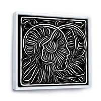 Black and White Awareness Portrait I  Wall Art