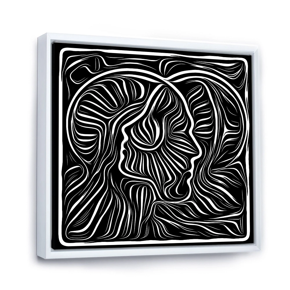 Black and White Awareness Portrait I  Wall Art