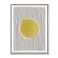 Minimal Geometric Lines and Circle IX  Canvas Wall Art Print