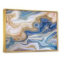 Ocean Blue Golden Jasper Agate II  Wall Art