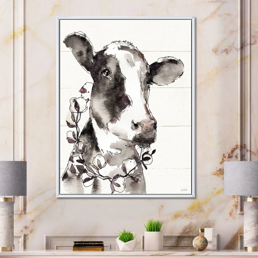 Toile « Cow Portrait Counrty Life »