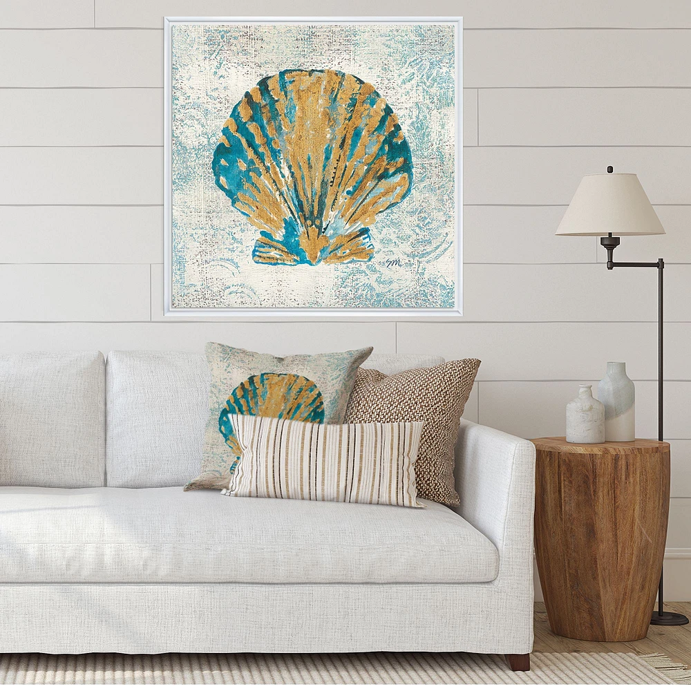 Toile « Coastal Pastel seashells I »