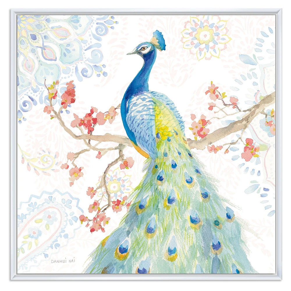 peacocks Watercolor II  Wall Art