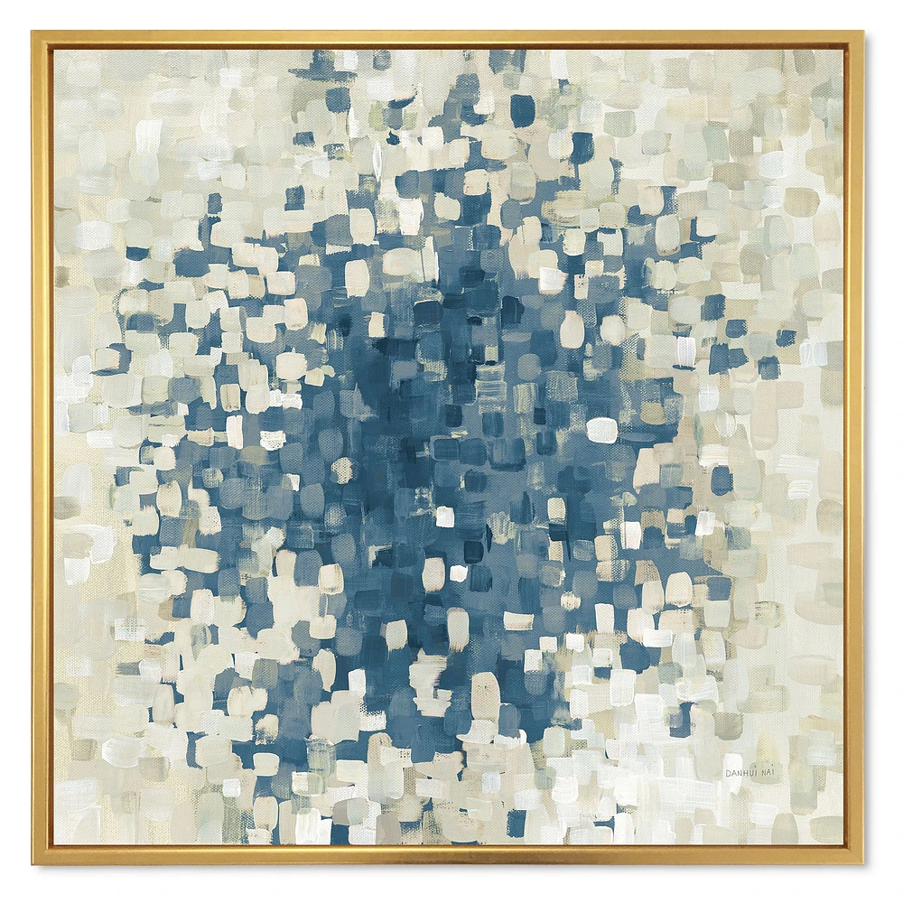 Geometric Blue Spots  Wall Art