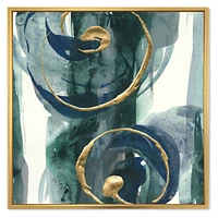 Mettalic Indigo and Gold II  Wall Art