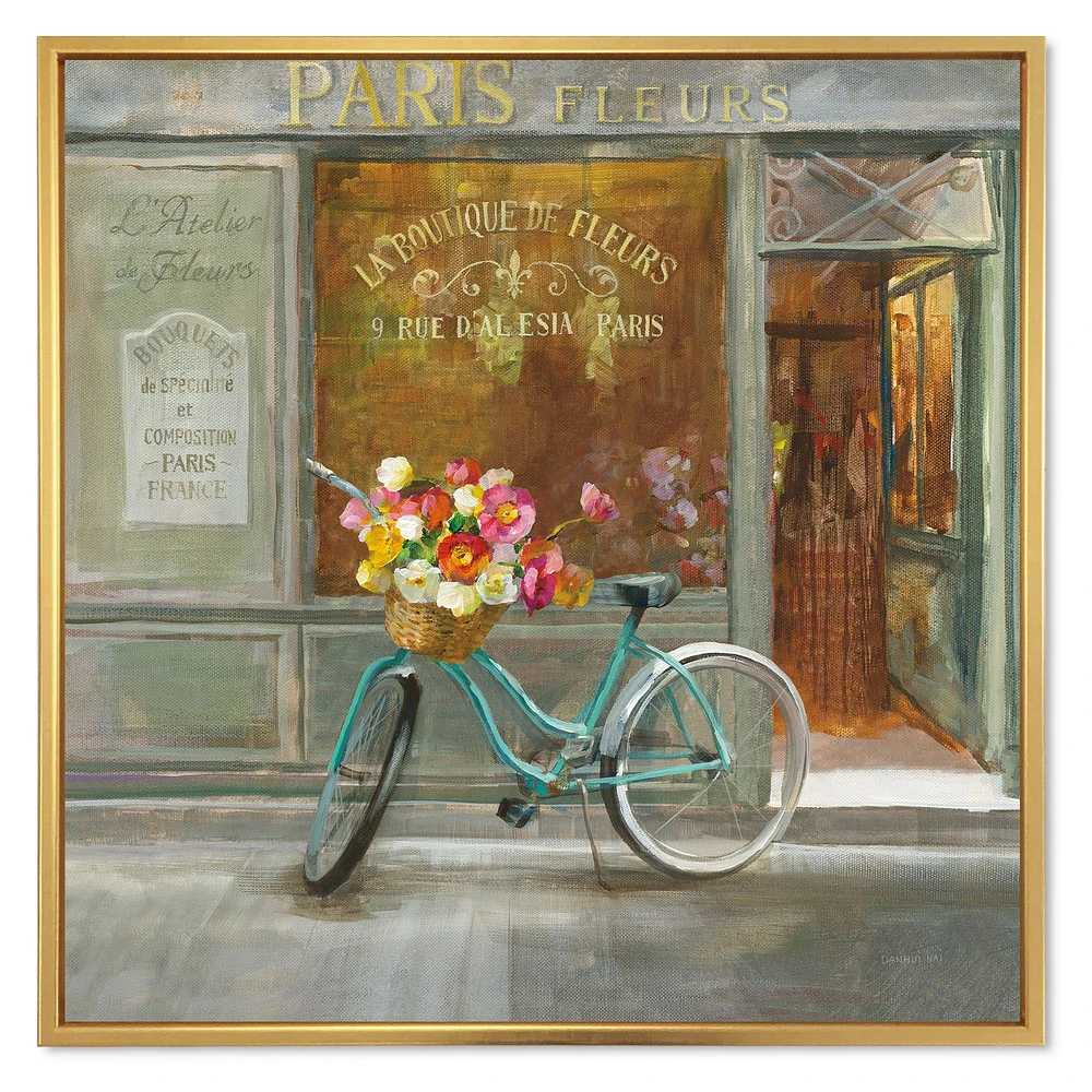 Paris French Flowershop  Canvas