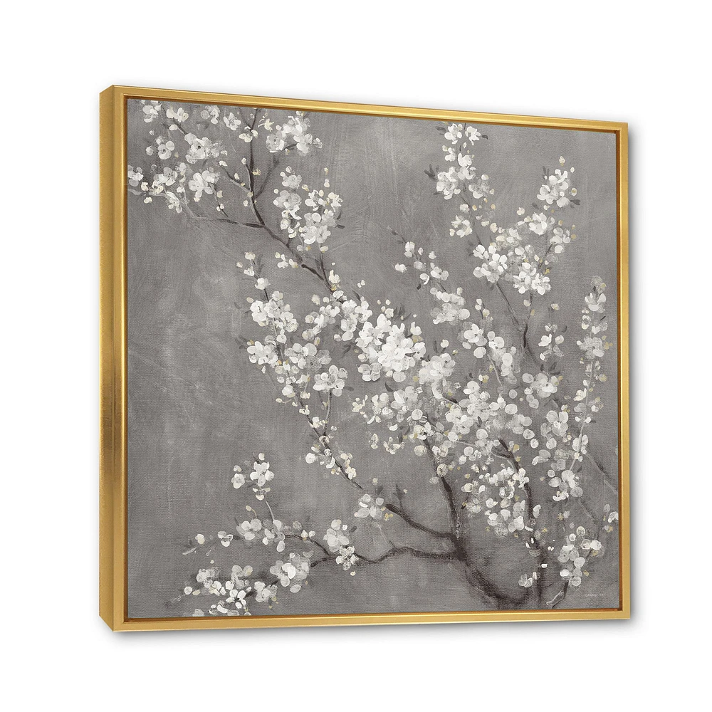 White Cherry Blossoms II  Canvas Wall Art Print