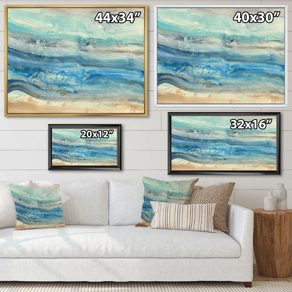 Ocean Mineral Waves  Canvas Art