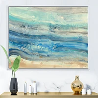 Ocean Mineral Waves  Canvas Art