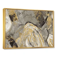 Painted Gold Stone  Canvas Art