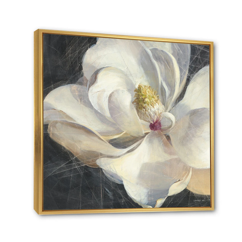 Vivid White Magnolia IV  Canvas Wall Art