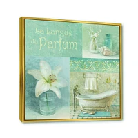 Bathroom Lily Parfum Bath Story  Canvas Wall Art