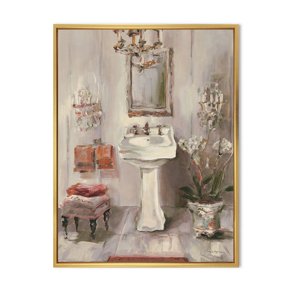 French Bath La baignoire I  Canvas Wall Art