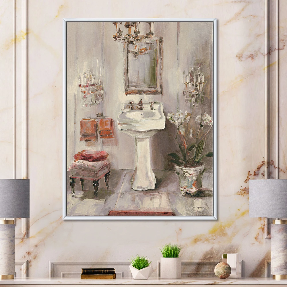 French Bath La baignoire I  Canvas Wall Art