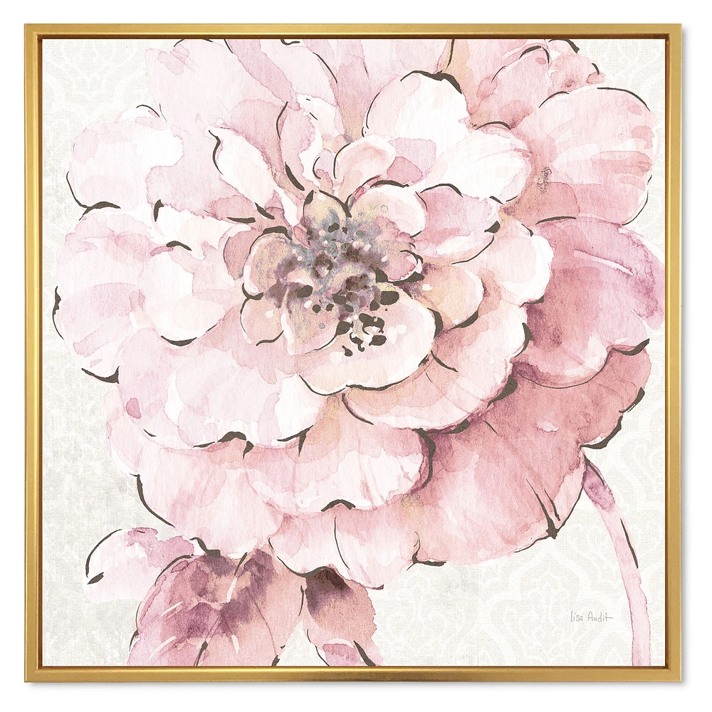 Toile  « Indigold Shabby Peonies Pink »